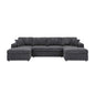 3 - Piece Corduroy Double-Chaise Sectional