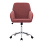 TY Adjustable Office Chair Ergonomic Swivel Chair Rose Red Velvet 24.6 Inch