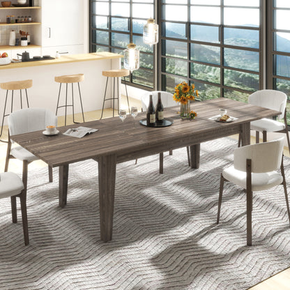 Dining Table , 106.3 in  Large Extendable Kitchen Table