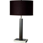 30' Tall Metal and Polyresin Table Lamp with Dark Espresso Finish, Fabric Shade