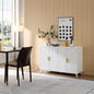 Sideboard Buffet cabinet with 4 doors and removable shelves, for living room, dining room, ivory white