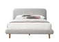 Cleo Gray Boucle Queen Bed
