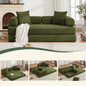 [NEW ARRIVED] [VIDEO PROVIDED] 78.5' Folding Convertible Out Sleeper Sofa Bed,4-in-1 DIY Combination Convertible  Sofa, 3 seat, Folding Sleeper Sofa, King Size , Bedroom,Apartment,Corduroy,Green