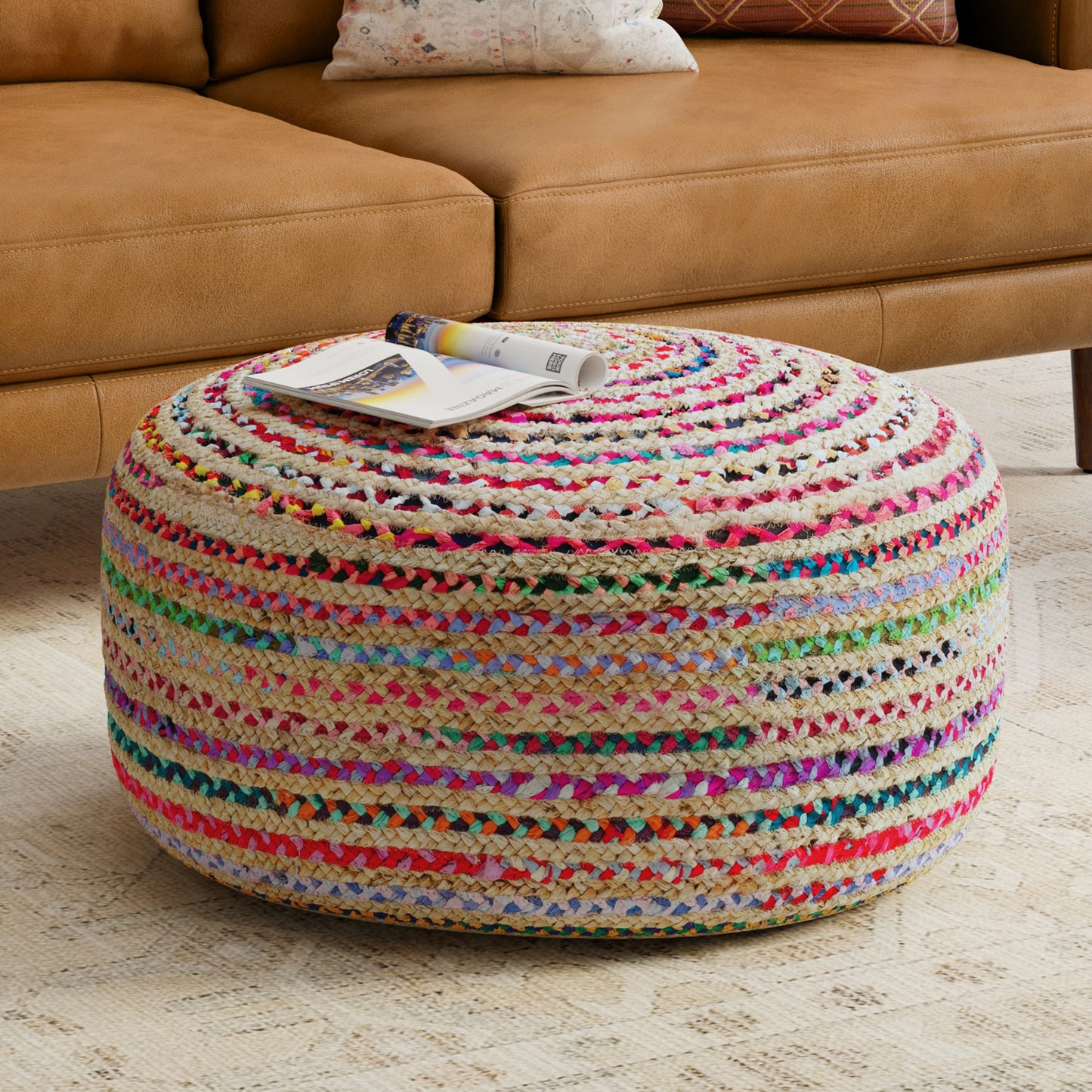 Margo Large Round Pouf