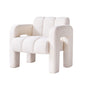 Stylish Boucle Upholstered Accent Chair with Solid Wood Frame and High-Density Foam in Beige