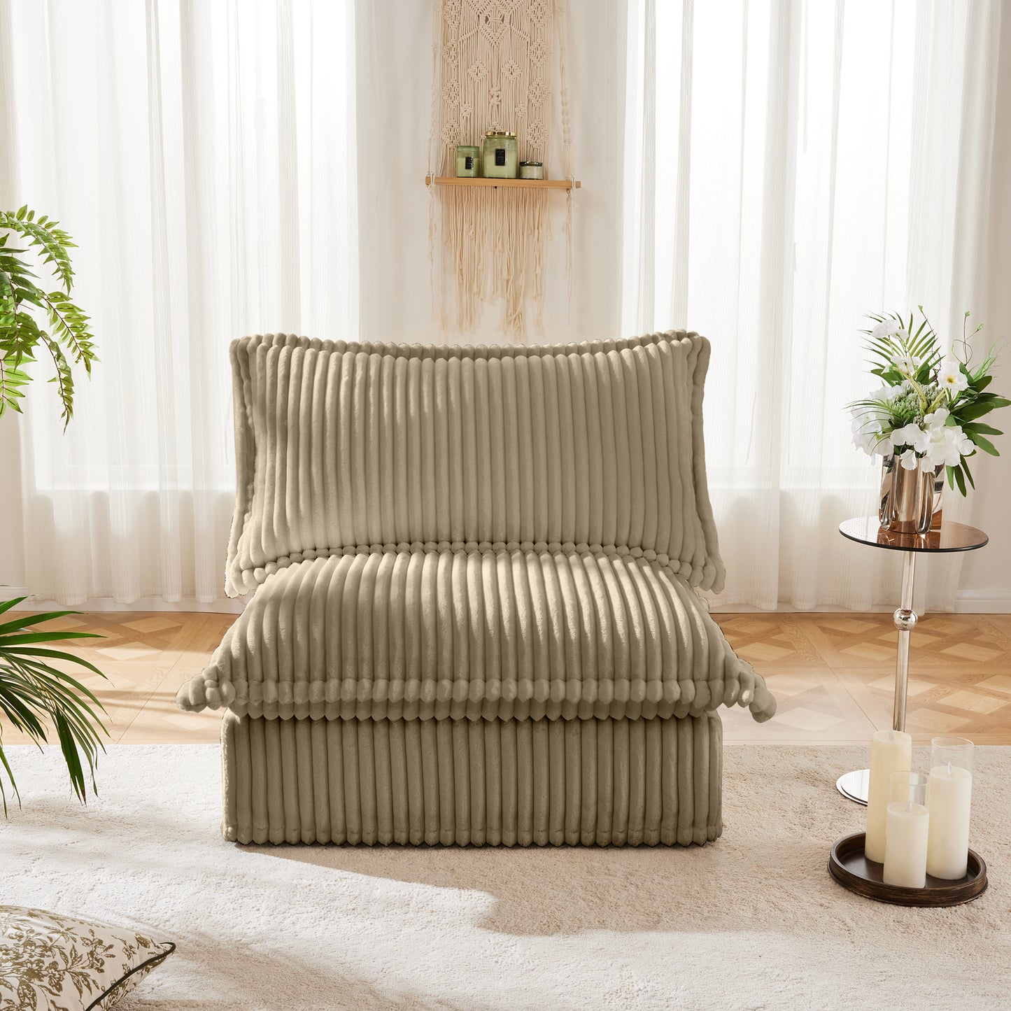 Koala Armless Sofa - Camel