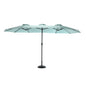 14.8 Ft Double Sided Outdoor Umbrella Rectangular Large with Crank ( Light green )(No Base)