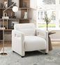 Luxury Home Furniture Accent Chair Beige Seat Cushion Boucle Upholstery Plywood Frame 1pc Armchair