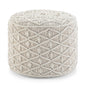 Coates - Round Macrame Pouf - Natural