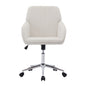 TY Adjustable Office Chair, Ergonomic Swivel Chair, Velvet Backrest Seat, Comfortable for Long Sitting, Beige