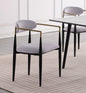 Modern Contemporary 2pcs Side Chairs Gray Fabric Upholstered Ultra Stylish Chairs Set