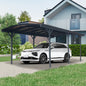 Outdoor Carport, 10 FT * 19 FT* 7 FT Arch Carport Aluminum Metal Frame and Polycarbonate Panels Car Port for Outdoor Driveway Car, Truck