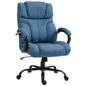 Vinsetto 500lbs Big and Tall Office Chair with Wide Seat, Executive Computer Chair with Adjustable Height, Swivel Wheels and Linen Finish, Blue