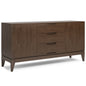 Harper Solid Hardwood Sideboard Buffet in Walnut Brown