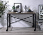Oklarth Rustic Oak & Black Finish Writing Desk