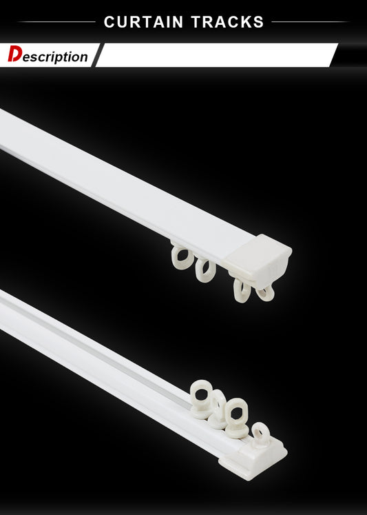Plastic Curtain Track Ceiling Mounted Double Curtain Rail