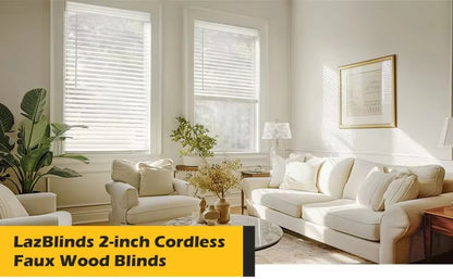 Durable Plastic Material Wooden Blinds Cordless for Window