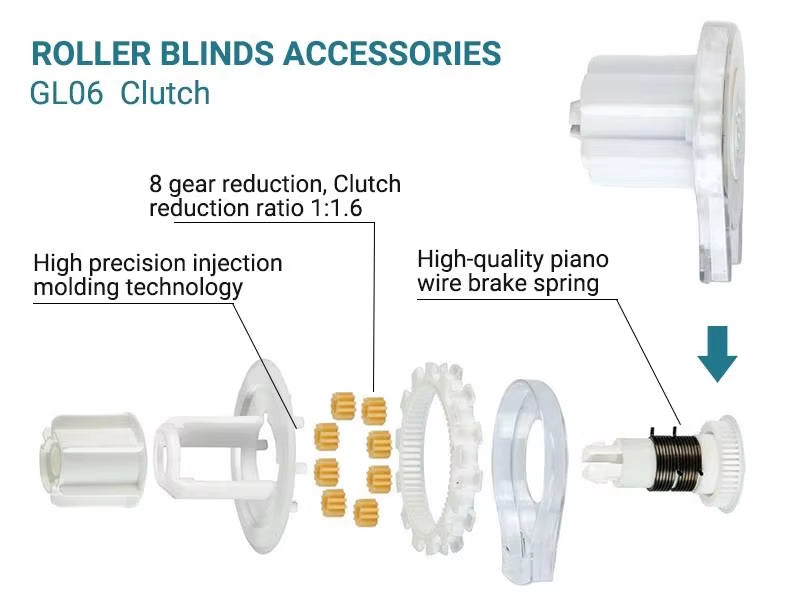 38mm Roller Blind Mechanism Ball Chain Roller Blind Clutch Accessories Components Spare Parts for Roller Blinds