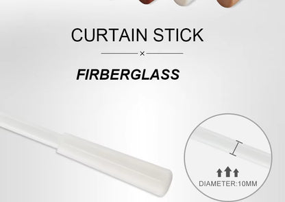 Hot Sale Factory Manufacture Fiberglass Curtain Stick Curtain Wand Pull Curtain Stick