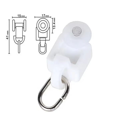 Curtain Rail Track Wheel Runner Plastic Curtain Track Pulley