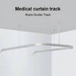 Modern Industrial Style Hospital Curtain Track Smart Curved Aluminium Alloy with Hook Accessories for Home Bathroom