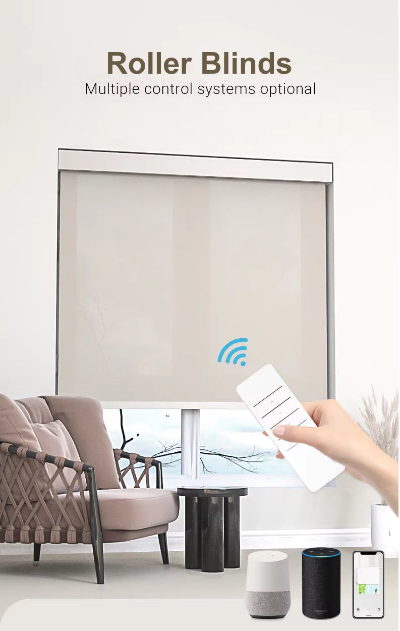 Custom Office Blackout Roller Shades Polyester Spring Control Roller Blinds for Window