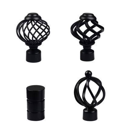 European Style Decorative Finials Decora New Arrivals Luxury Drapery Finials Metal Iron Curtain Rod Finials