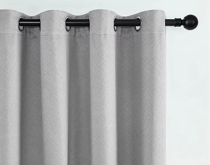 1 Piece 100% Blackout Curtains Modern Ready Made Black Out Grommet Curtain Thermal Insulated Drapes for Bedroom