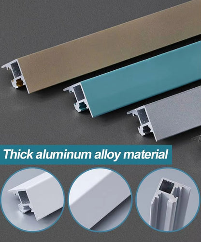 Double Curtain Track Rail Cassette Cover Aluminum Wall Mount Curtain Pelmet Box