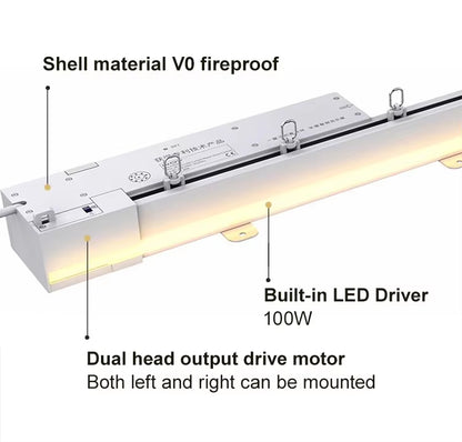 Electric Curtain Rail Track LED Heavy Duty Motorized Curtain Tracks with Remote Control
