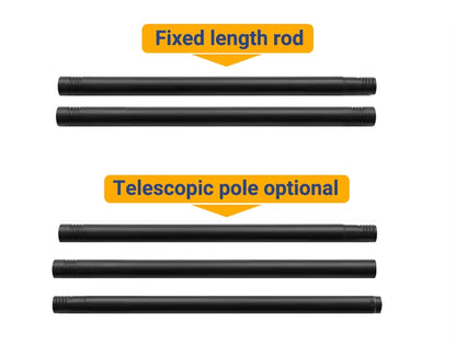 Modern Design Black Adjustable Metal Curtain Rod Set for Window