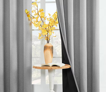 1 Piece 100% Blackout Curtains Modern Ready Made Black Out Grommet Curtain Thermal Insulated Drapes for Bedroom
