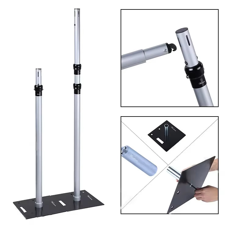 Heavy Duty Double Crossbar Pipe Drape Kit with AdjustableBackdrop Stand Wedding Decor for Parties Birthdays-Minimum Order One