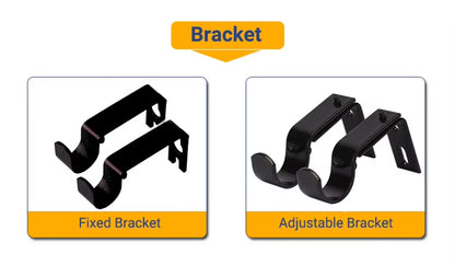 Modern Design Black Adjustable Metal Curtain Rod Set for Window