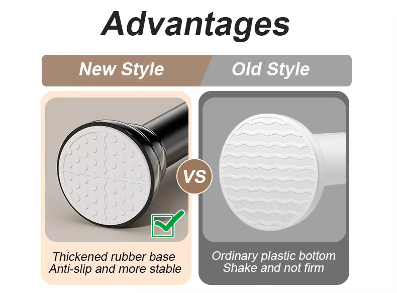 Hot Sale Metal Extendable Curtain Poles Telescopic Rod for Bathroom Shower Curtain Poles No Drill