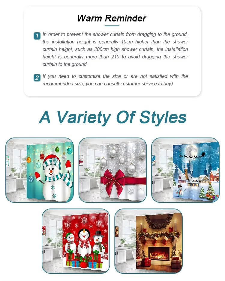 Custom 3D Printed Shower Curtains for Bathroom