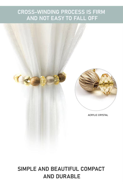 New Style Living Room Decoration 2 Pieces Acrylic Curtain Tie Back Accessories Luxury