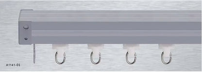 Modern Industrial Style Hospital Curtain Track Smart Curved Aluminium Alloy with Hook Accessories for Home Bathroom
