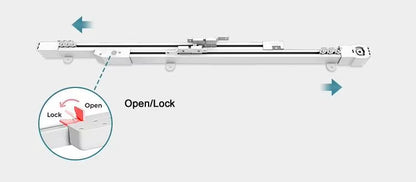 DT82 Electric Curtain Track Length Adjustment Rail Aluminium Remote Control WiFi Curtain Poles for Living Room Model Accessories