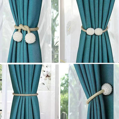 Popular Magnetic Curtain Tiebacks Home Drapery Decorative Rope Buckle Holdback Holder Curtain Poles Tracks Accessories