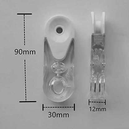 clear Plastic Movable Window Non-invasive Crank Blind Handle for Vertical Blinds