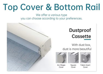 Customized Motorized Remote Roller Blinds Smart Electric Blackout Roller Blinds/Shades Cordless