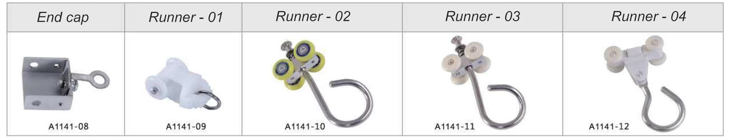Modern Industrial Style Hospital Curtain Track Smart Curved Aluminium Alloy with Hook Accessories for Home Bathroom