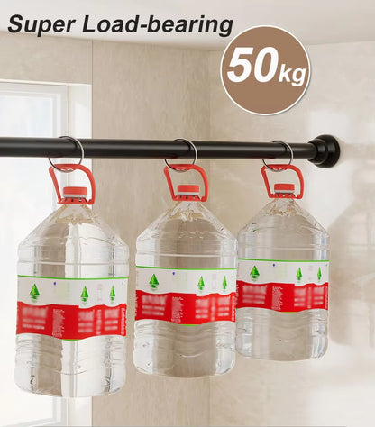 Hot Sale Metal Extendable Curtain Poles Telescopic Rod for Bathroom Shower Curtain Poles No Drill