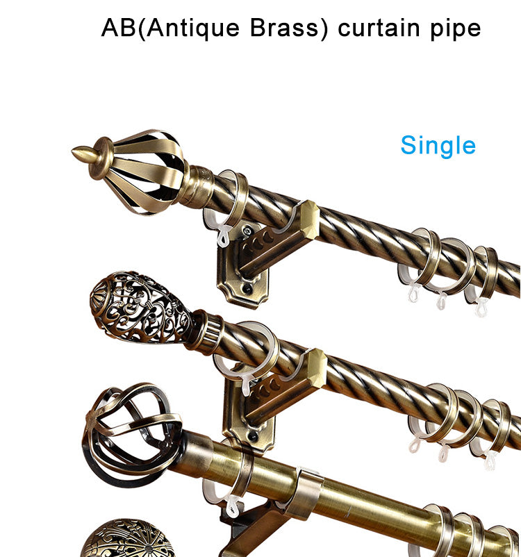 Szone Living Room Golden Iron Curtain Rod in Home Decor