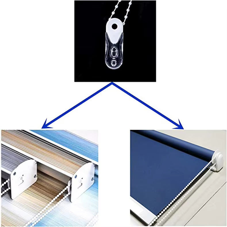 clear Plastic Movable Window Non-invasive Crank Blind Handle for Vertical Blinds