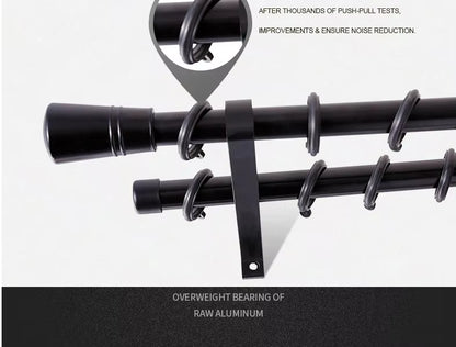 Eco-friendly Wholesale Customized Home Decoration 25mm Simple Metal Curtain Pole Aluminum Curtain Rod