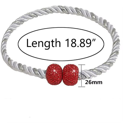 Hotel Decoration Magnetic Curtain Holder Tassel Tiebacks with Beads Plastic Rings 20 Years Professional Curtain Accessories
