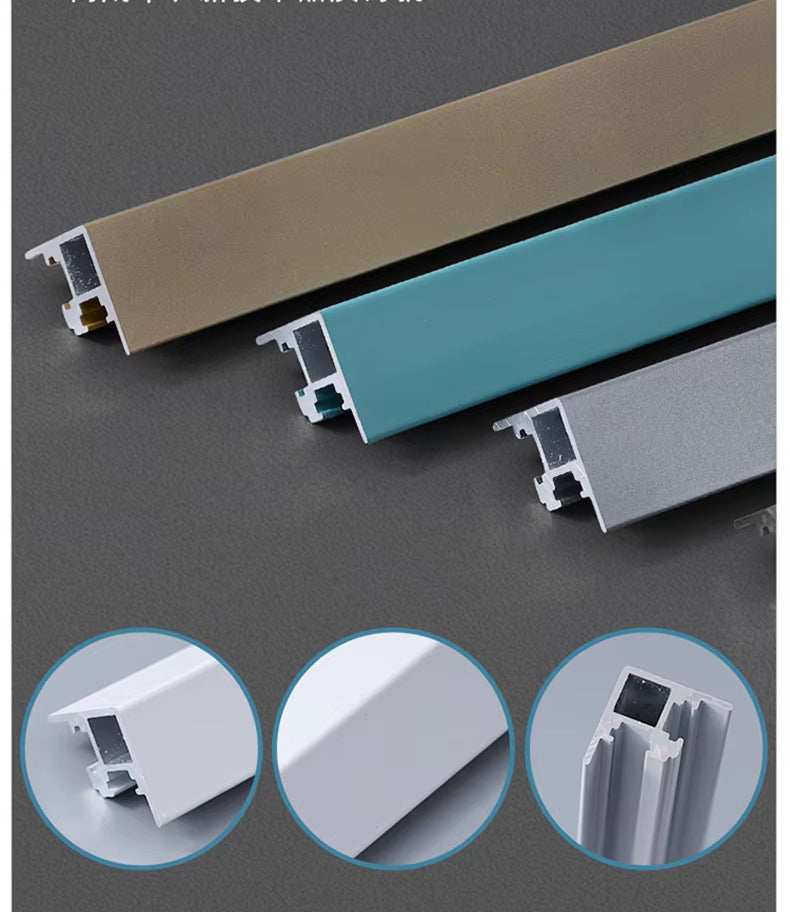Eco-friendly 90 Degree Self Adhesive Ceiling Double Aluminium Metal Recessed Curtain Track