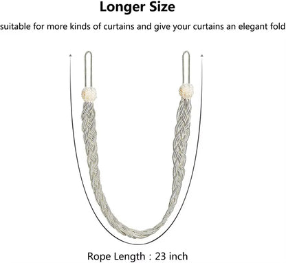 Bedroom Decorative Hand Silk Cloth Nylon Window Curtain Tieback Rope